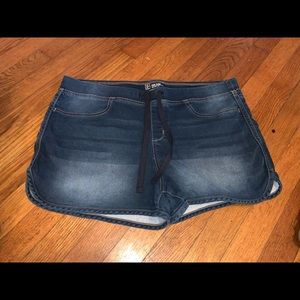 “Jean” fabric shorts